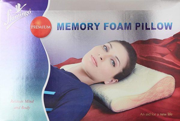 Flamingo Premium Memory Foam Pillow - Small (Beige)